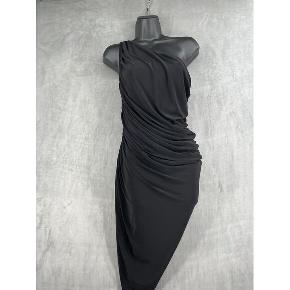 New Anthropologie Normali Kamali Diana One Shoulder Ruched Dress - Picture 7 of 13